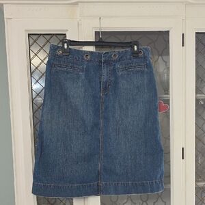 Liz Claiborne Blue Denim A-Line Skirt